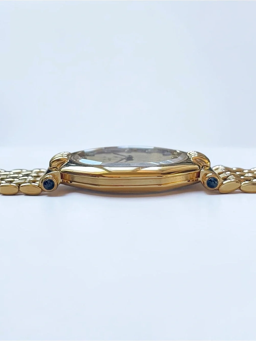 Vintage Christian Dior Octagon Gold Watch with Diamond Hour Marker Dial